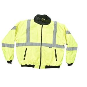 M-Safe Multicolor Bomber Jacket 3XL Nylon High Visibility Neon Work Lined